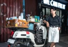 Gek Cantik Asal Bali Jual Kopi di Atas Fazzio, Gas dari Pulau Dewata ke Depok!