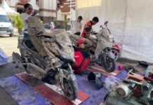 Yamaha Peduli: Posko Gratis Buat Motor Warga Bali yang Kena Banjir