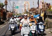Riding Bareng Baskara, Anak Muda Bali Makin Kompak Naik Grand Filano